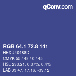 Color code: RGB 64.1 72.8 141 | qconv.com