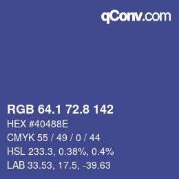 Color code: RGB 64.1 72.8 142 | qconv.com