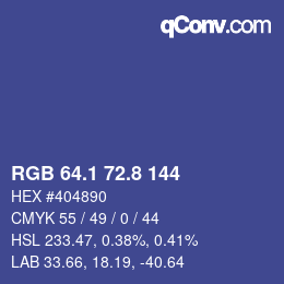 Color code: RGB 64.1 72.8 144 | qconv.com