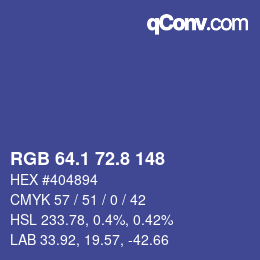 カラーコード: RGB 64.1 72.8 148 | qconv.com