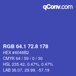 カラーコード: RGB 64.1 72.8 178 | qconv.com