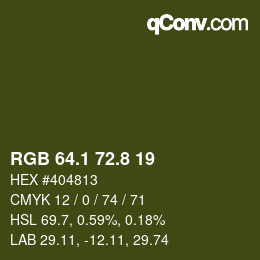 Color code: RGB 64.1 72.8 19 | qconv.com