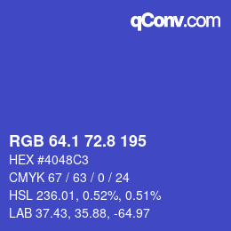 カラーコード: RGB 64.1 72.8 195 | qconv.com