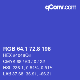カラーコード: RGB 64.1 72.8 198 | qconv.com