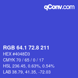 カラーコード: RGB 64.1 72.8 211 | qconv.com