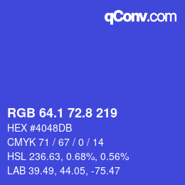 カラーコード: RGB 64.1 72.8 219 | qconv.com
