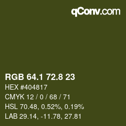 Color code: RGB 64.1 72.8 23 | qconv.com
