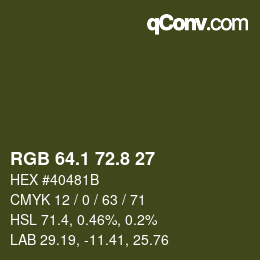 カラーコード: RGB 64.1 72.8 27 | qconv.com