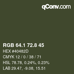 カラーコード: RGB 64.1 72.8 45 | qconv.com