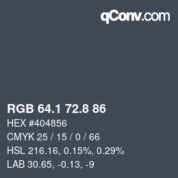 Color code: RGB 64.1 72.8 86 | qconv.com