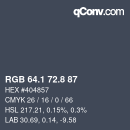 Color code: RGB 64.1 72.8 87 | qconv.com