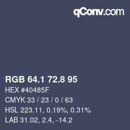 Color code: RGB 64.1 72.8 95 | qconv.com