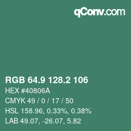 Color code: RGB 64.9 128.2 106 | qconv.com