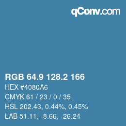 Color code: RGB 64.9 128.2 166 | qconv.com