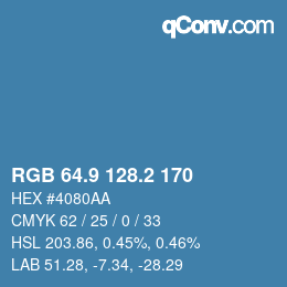 Color code: RGB 64.9 128.2 170 | qconv.com