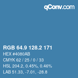 Color code: RGB 64.9 128.2 171 | qconv.com