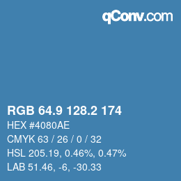 Color code: RGB 64.9 128.2 174 | qconv.com