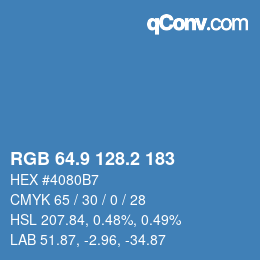 Color code: RGB 64.9 128.2 183 | qconv.com