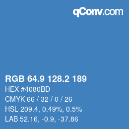 Color code: RGB 64.9 128.2 189 | qconv.com