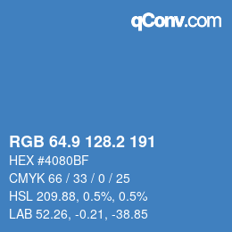 Color code: RGB 64.9 128.2 191 | qconv.com