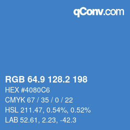Color code: RGB 64.9 128.2 198 | qconv.com