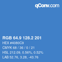 Color code: RGB 64.9 128.2 201 | qconv.com