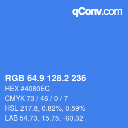 Color code: RGB 64.9 128.2 236 | qconv.com