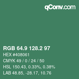 Color code: RGB 64.9 128.2 97 | qconv.com