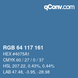 Color code: RGB 64 117 161 | qconv.com