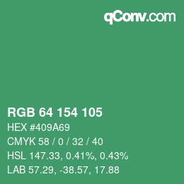 Color code: RGB 64 154 105 | qconv.com