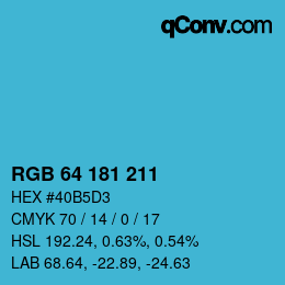 Color code: RGB 64 181 211 | qconv.com