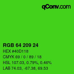 Color code: RGB 64 209 24 | qconv.com