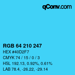 Color code: RGB 64 210 247 | qconv.com