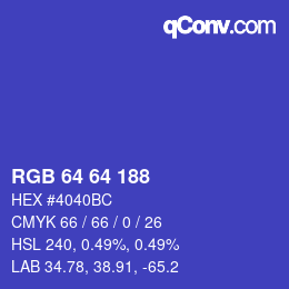 Color code: RGB 64 64 188 | qconv.com
