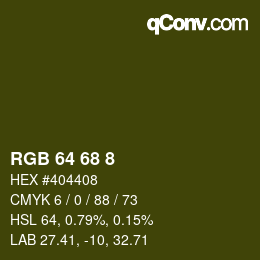 カラーコード: RGB 64 68 8 | qconv.com