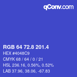 カラーコード: RGB 64 72.8 201.4 | qconv.com