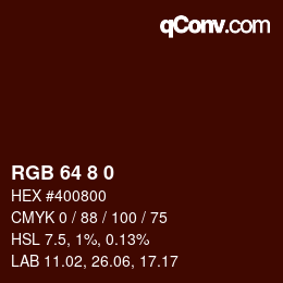 カラーコード: RGB 64 8 0 | qconv.com