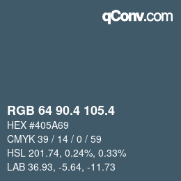 カラーコード: RGB 64 90.4 105.4 | qconv.com