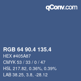 カラーコード: RGB 64 90.4 135.4 | qconv.com