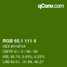 カラーコード: RGB 65.1 111 4 | qconv.com