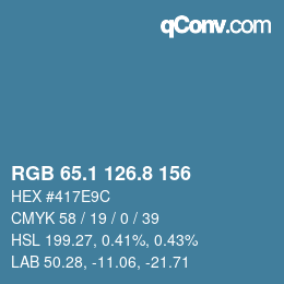 Color code: RGB 65.1 126.8 156 | qconv.com