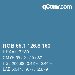 Color code: RGB 65.1 126.8 160 | qconv.com