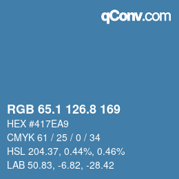 Color code: RGB 65.1 126.8 169 | qconv.com