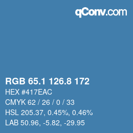 Color code: RGB 65.1 126.8 172 | qconv.com