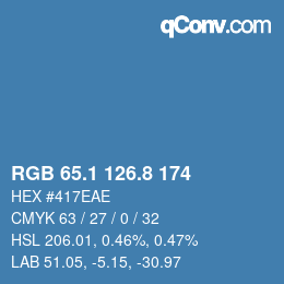 Color code: RGB 65.1 126.8 174 | qconv.com