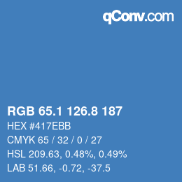 Color code: RGB 65.1 126.8 187 | qconv.com