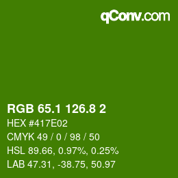 カラーコード: RGB 65.1 126.8 2 | qconv.com