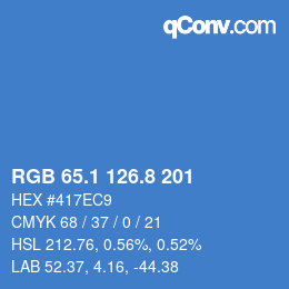 Color code: RGB 65.1 126.8 201 | qconv.com