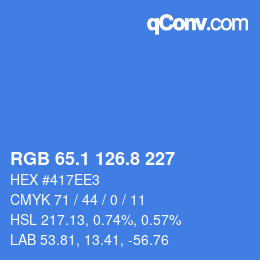 Color code: RGB 65.1 126.8 227 | qconv.com