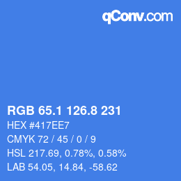 Color code: RGB 65.1 126.8 231 | qconv.com